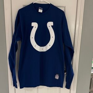 NFL Blue and White Long Sleeve Tee Colts